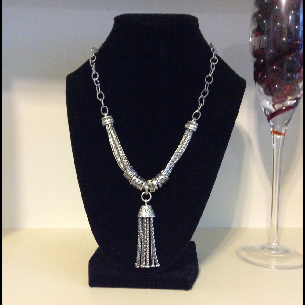 Silpada Gathered Tassel Sterling Silver Necklace